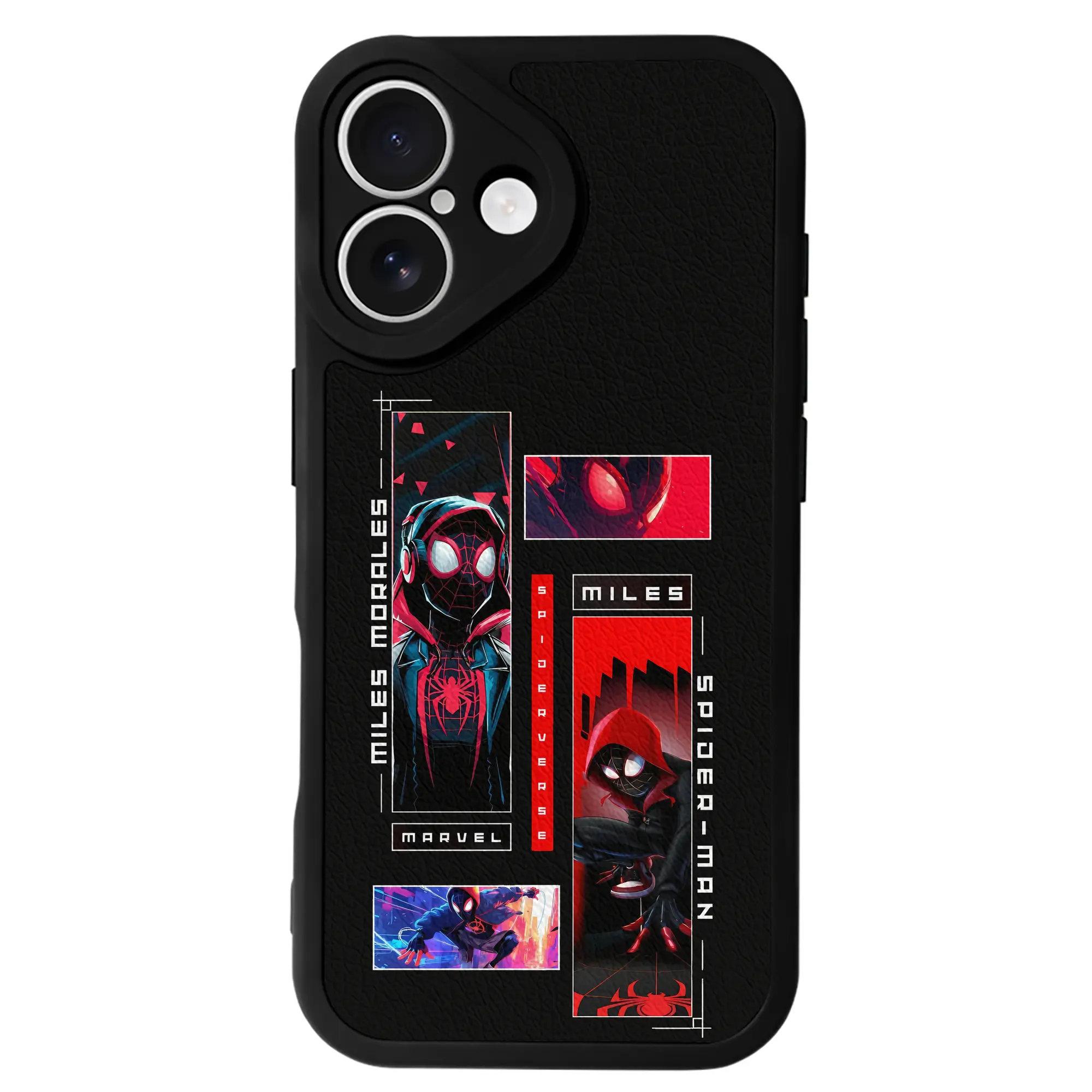 アベンジャーズ (Avenjāzu) グッズ スパイダーマン（Spider-Man） - IPhone 16シリーズ対応 ・ シリコンスマホケース ・ レザー調 ・ 高精度フィット ・ 耐衝撃 ・ ワイヤレス充電対応 ・ 精密カット